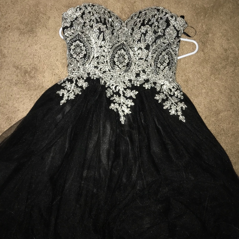 Black and silver corset style dress
